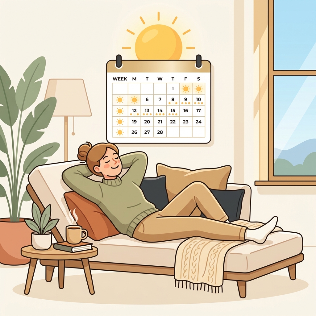 Extended Stay Flat Illustration